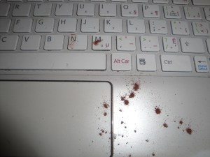 My computer became a casualty 